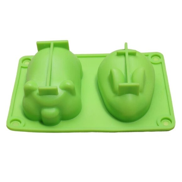 Silicone Mousse Cake Mold Bunny Piggy Baking Tray Dessert MoldPastry(2Packs)2pcs - Picture 5 of 8